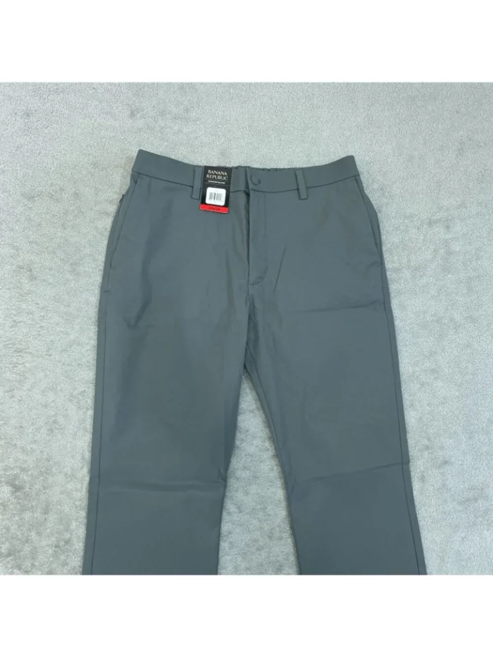 NWT Banana Republic Men's 34x34 Gray Commuter Flex Tech Pant Athletic Fit